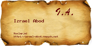 Izrael Abod névjegykártya